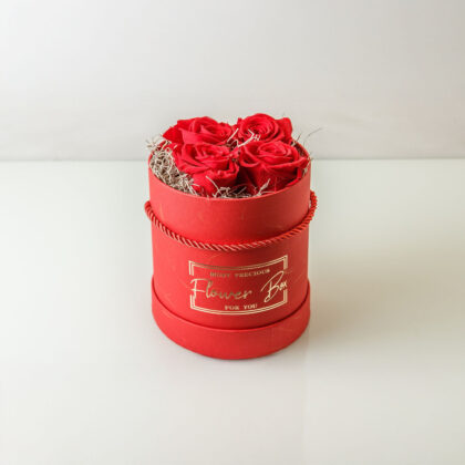 Καπελιέρα Μικρή με Forever Rose σε Κόκκινο Χρώμα