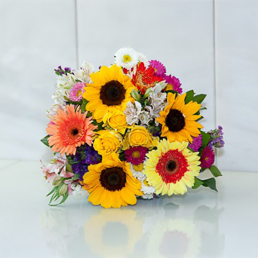 Μπουκέτο με λουλούδια εποχής μικρο μέγεθος